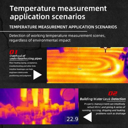 Appareil d'imagerie thermique portatif BSIDE HX1 Thermomètre sans contact SB9801842-015