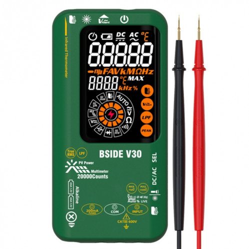 Thermomètre infrarouge multimètre PV intelligent à écran couleur BSIDE V30 SB0201741-017