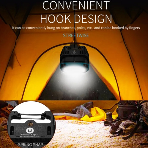 Projecteur de travail portable rechargeable E-SMARTER W895-1 COB, batterie non incluse (jaune) SE401B640-016