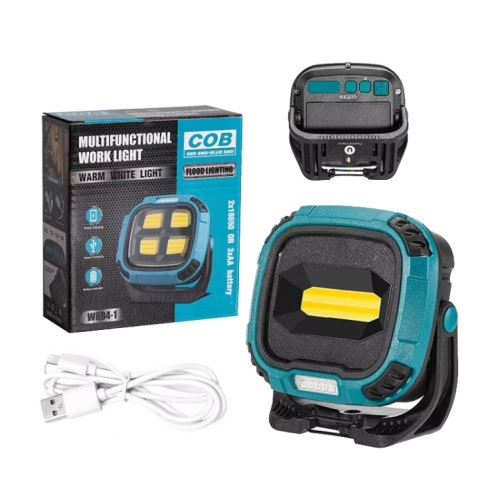 Projecteur de travail portable rechargeable E-SMARTER W895-1 COB, batterie non incluse (jaune) SE401B640-016