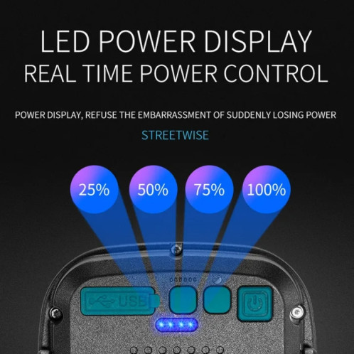 Lampe de travail portable rechargeable E-SMARTER W895-1 COB, batterie non incluse (bleu) SE401A655-016