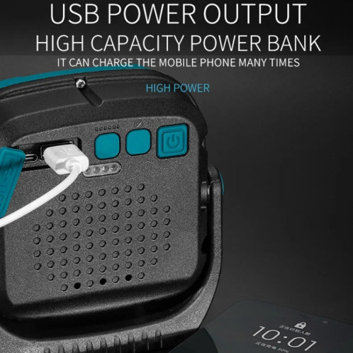 Lampe de travail portable rechargeable E-SMARTER W895-1 COB, batterie non incluse (bleu) SE401A655-016