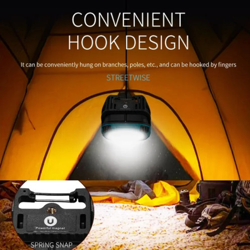 E-SMARTER W894-1 COB Projecteur magnétique Lampe de travail Lampe de poche portable d'urgence lumineuse (Bleu) SE001A1891-016