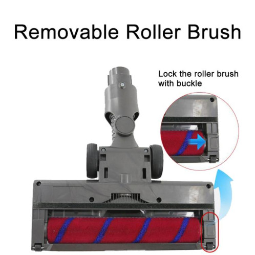 Pour Dyson V7 / V8 / V10 / V11 Aspirateur Tête de Brosse de Sol Avec Lumière LED 03B Rouleau Velours Doux SH11021708-07