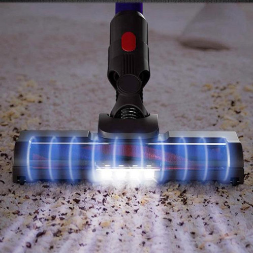 Pour Dyson V7 / V8 / V10 / V11 Tête de brosse de sol pour aspirateur avec lumière LED 03A Velours doux SH1101845-07
