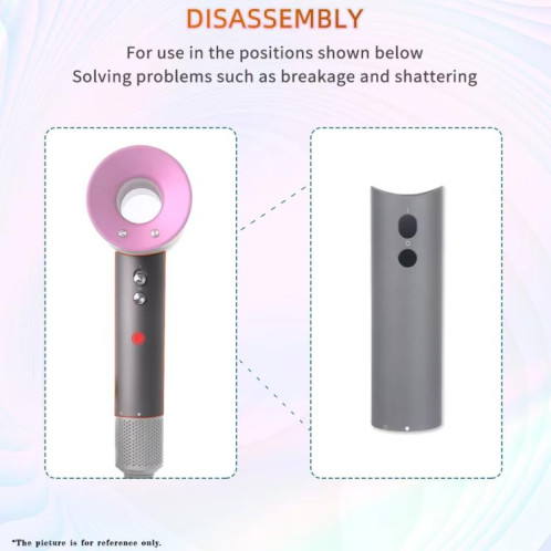Pour accessoires d'assemblage de coque de poignée de sèche-cheveux Dyson HD01 / HD03 / HD08 (blanc argenté) SH701C1628-04