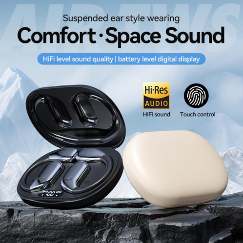 M75 On-Ear AI Traduction intelligente Enregistrement de conférence sans fil Affichage numérique Écouteur Bluetooth (couleur de peau) SH401B853-09