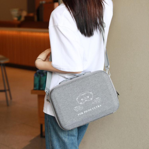 Pour PICO 4 Ultra BKANO P4U-001 VR Lunettes Organisateur Sac À Bandoulière Portable (Gris) SB101A270-07