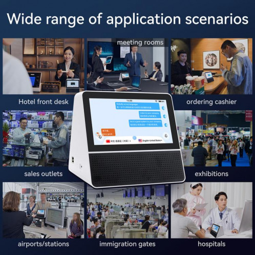 X7 7-inch HD Touch Dual-screen 2.4 / 5.0G Business Intelligent Voice Translator, Color: with US Plug SH2702892-012