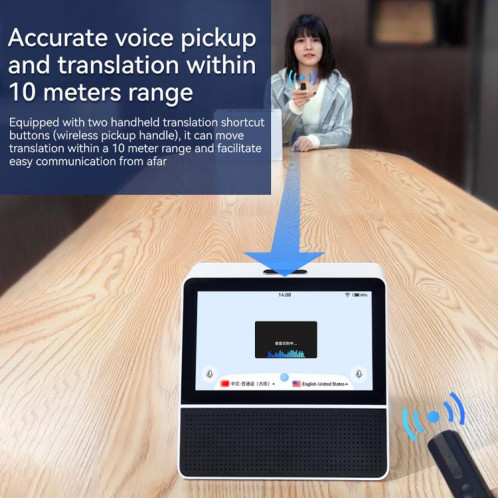 X7 7-inch HD Touch Dual-screen 2.4 / 5.0G Business Intelligent Voice Translator, Color: Black White SH27011791-012