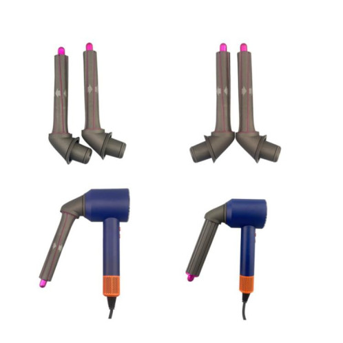 Adaptateur de coude rotatif à 360 degrés et ensemble de barils de bouclage de cheveux 2 en 1 40 mm pour sèche-cheveux Dyson Rose Rouge SH37031142-06