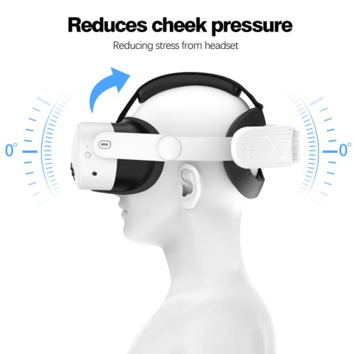Pour casque de réalité virtuelle Meta Quest 3S Elite Head Strap Bandeau de décompression confortable réglable (gris blanc) SH501A1239-010