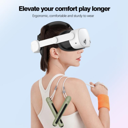 Pour casque de réalité virtuelle Meta Quest 3S Elite Head Strap Bandeau de décompression confortable réglable (gris blanc) SH501A1239-010