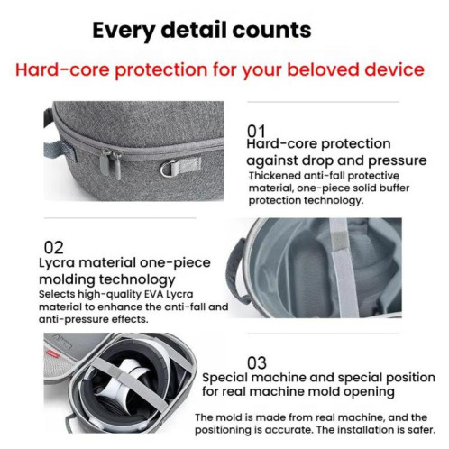 Pour PlayStation VR2 Sac de rangement de protection portable, style : bandoulière gris foncé SH35031446-05