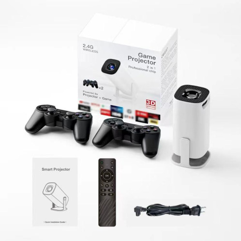 Projecteur de jeu P30 Système Android 11 avec contrôleur de jeu sans fil 720P Home Cinéma () SH401A209-09