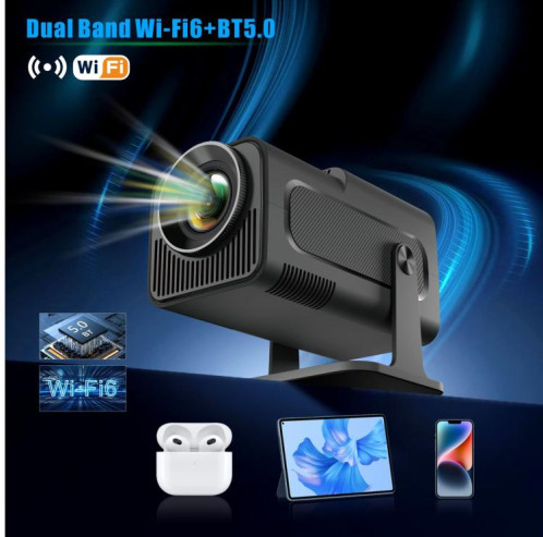Projecteur de jeu HY320 Système Android 11 avec contrôleur de jeu sans fil 720P Home Cinéma () SH501B662-09