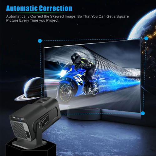 Projecteur de jeu HY320 Système Android 11 avec contrôleur de jeu sans fil 720P Home Cinéma () SH501B662-09