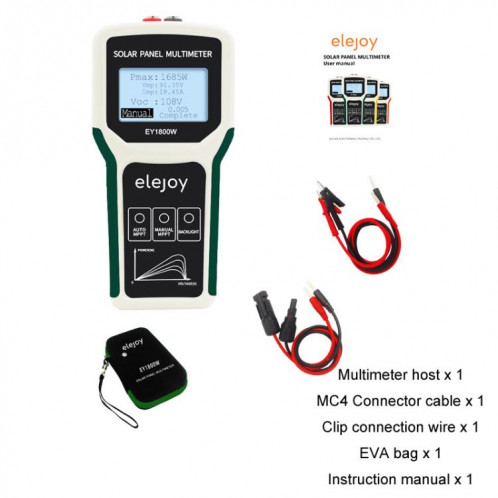 Multimètre pour panneau solaire photovoltaïque Elejoy 1800 W MPPT (EY1800W) SE001A817-07