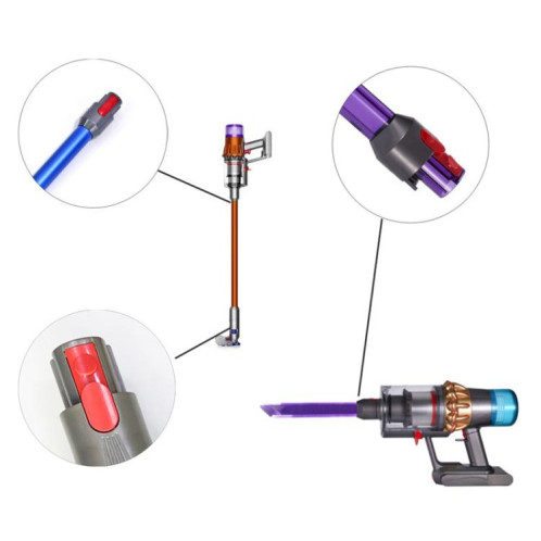 Pour les aspirateurs Dyson, pièces de réparation de bouton de commutation avec boîte, style : bouton long SH82011134-05