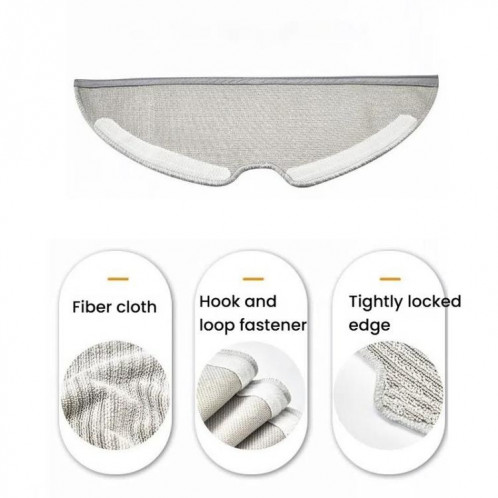 Lot de 2 tampons de nettoyage pour aspirateur robot Xiaomi Mijia 1C / 2C / 1T (gris) SH601A1828-06