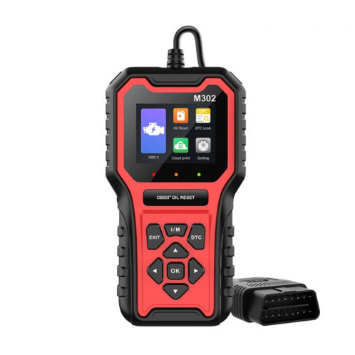 Lecteur de code de réinitialisation d'huile de voiture M302 Outil de diagnostic de panne de réinitialisation à zéro du voyant d'entretien automobile SH0501440-013