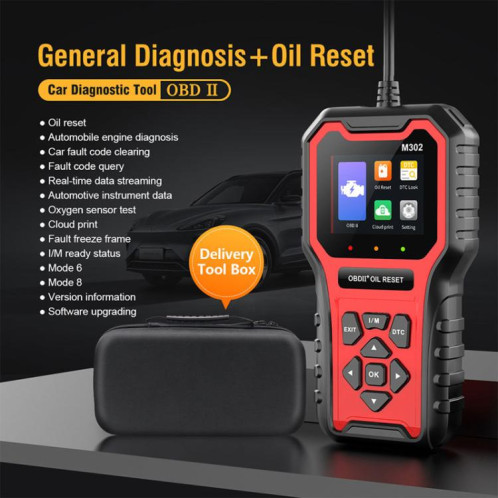Lecteur de code de réinitialisation d'huile de voiture M302 Outil de diagnostic de panne de réinitialisation à zéro du voyant d'entretien automobile SH0501440-013