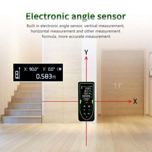 Télémètre laser ARTBULL, instrument de mesure portatif pour pièce, règle électronique (100 m) SA301A643-07