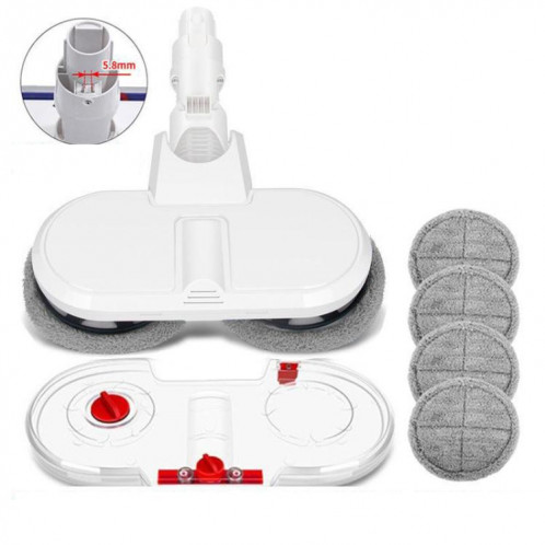 Tête de balai électrique avec réservoir d'eau pour aspirateur à main Xiaomi Dreame/Dyson, 6 chiffons gris SH7901111-06