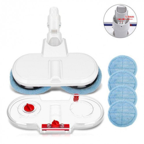 Tête de balai électrique avec réservoir d'eau pour aspirateur à main Xiaomi Dreame/Dyson, 6 chiffons bleus étroits SH7902830-06