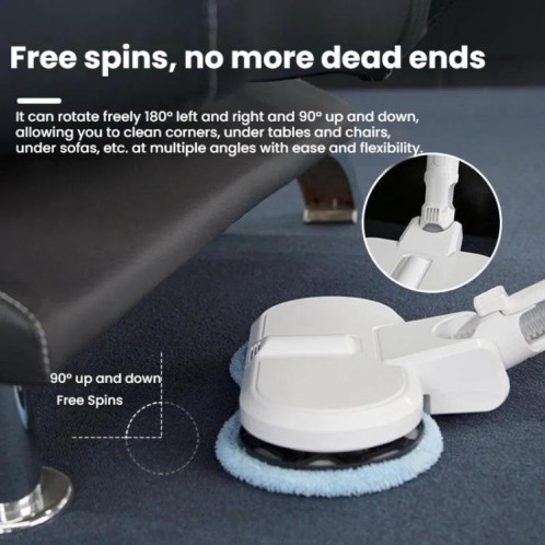 Tête de balai électrique avec réservoir d'eau pour aspirateur à main Xiaomi Dreame/Dyson, large 6 chiffons bleus SH79041779-06