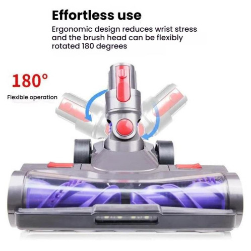 Tête de brosse à double rouleau à entraînement direct avec éclairage LED pour aspirateur Dyson V7 V8 V10 V11 V15 (A5) SH201A869-07