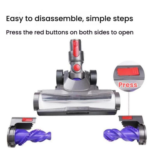 Tête de brosse à double rouleau à entraînement direct avec éclairage LED pour aspirateur Dyson V7 V8 V10 V11 V15 (A5) SH201A869-07