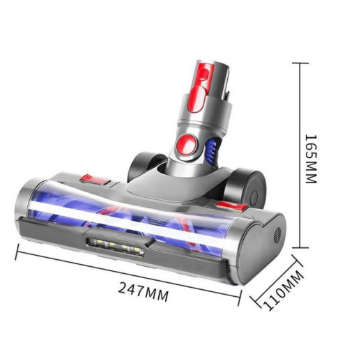 Tête de brosse à double rouleau à entraînement direct avec éclairage LED pour aspirateur Dyson V7 V8 V10 V11 V15 (A5) SH201A869-07