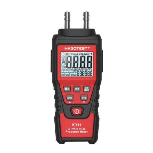 Manomètre différentiel de haute précision HABOTEST HT636, testeur de micropression numérique SH8406876-013