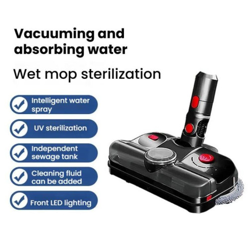 Tête de balai électrique 4 en 1 pour aspirateur Dyson V12 Slim / V10 Slim, avec stérilisateur UV et réservoir d'eau SH4802230-010
