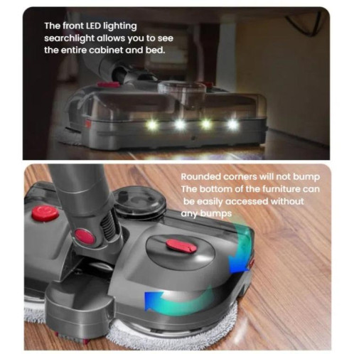 Tête de balai électrique 4 en 1 pour aspirateur Dyson V7/V8/V10/V11, avec stérilisateur UV et réservoir d'eau SH4801808-010
