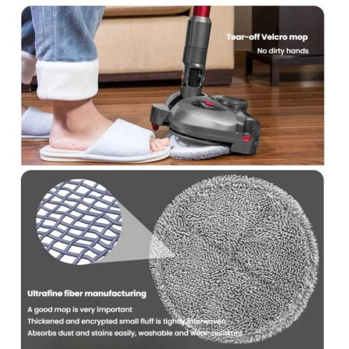 Tête de balai électrique 4 en 1 pour aspirateur Dyson V12 Slim / V10 Slim, avec stérilisateur UV et réservoir d'eau SH4802230-010