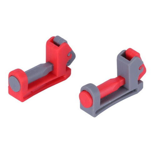 Support de mousqueton pour aspirateur Dyson V6 / V7 / V8 / V10 / V11 / V12 / V15 (modèle A, corps rouge, clé grise) SH901A928-06