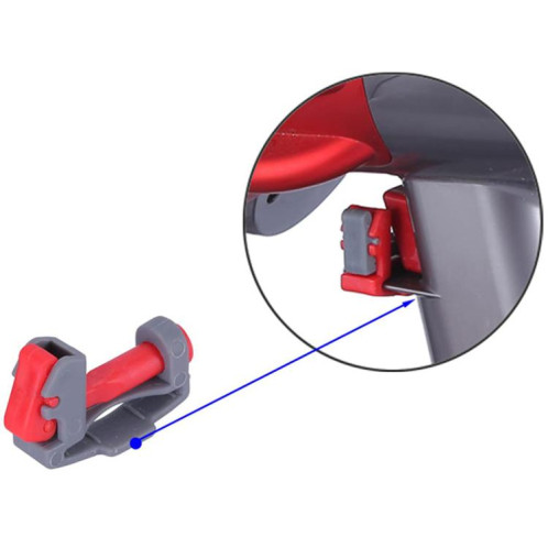 Support de mousqueton pour aspirateur Dyson V6 / V7 / V8 / V10 / V11 / V12 / V15 (modèle A, corps rouge, clé grise) SH901A928-06
