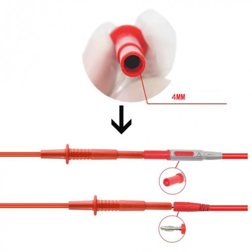 Sonde de test pour prise banane 4 mm, aiguille de détection de circuit de réparation électrique et automobile (BC0003007700) SH401A263-06