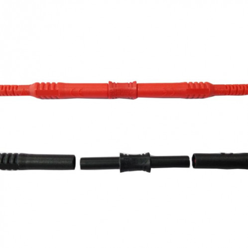 Adaptateur banane 4 mm, câble d'extension multimètre, connecteur droit (noir) SH701B145-06