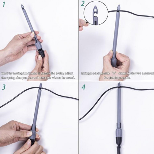 Sonde de perçage non destructive pour multimètre à fiche banane (prise jack 4 mm) SH901B1608-06