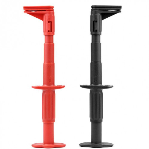 Pince de test universelle pour multimètre, prise banane 4 mm, crochet télescopique (rouge) SH401A1836-06