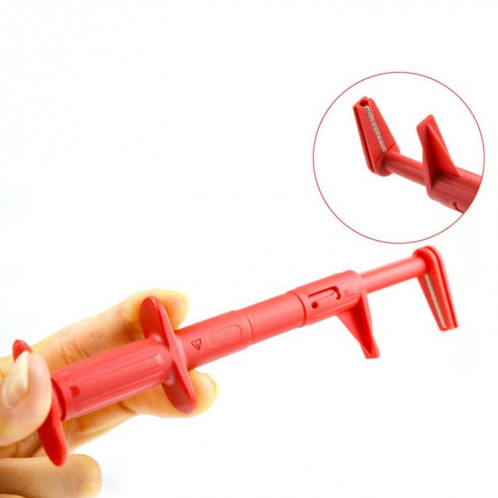 Pince de test universelle pour multimètre, prise banane 4 mm, crochet télescopique (rouge) SH401A1836-06