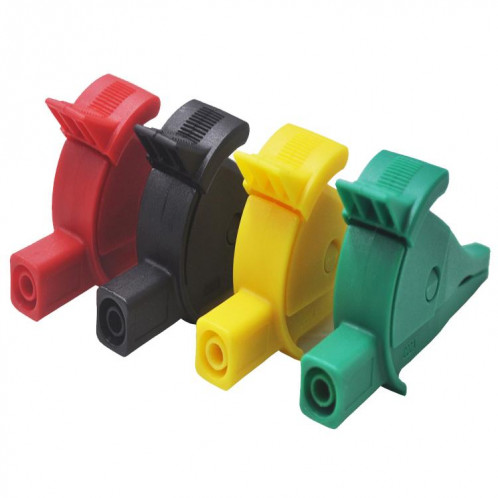 Pince crocodile pour multimètre, prise banane 4 mm, pince isolée pour condensateur, pince pour stylo de test (verte) SH701D35-05