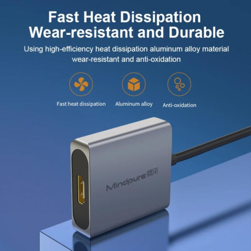 Adaptateur de câble VGA vers HDMI Mindpure AD014, version améliorée, pour moniteur d'ordinateur, avec alimentation audio SM5001147-011