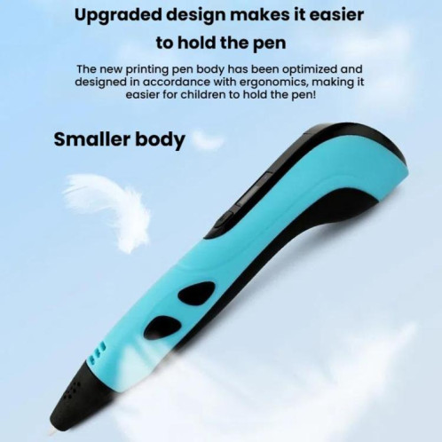 Stylo d'impression 3D pour enfants, éducation, dessin, bricolage, gribouillage, dessin stéréoscopique, stylo 3D (bleu) SH101A1635-012