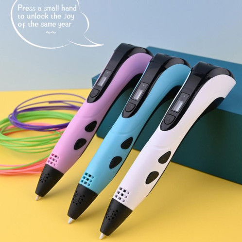 Stylo d'impression 3D pour enfants, éducation, dessin, bricolage, gribouillage, dessin stéréoscopique, stylo 3D (bleu) SH101A1635-012