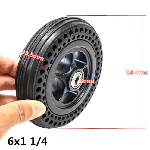 Roue avant pneumatique pleine cellulaire de 6 pouces pour fauteuil roulant Sida/Motus SH5001404-07