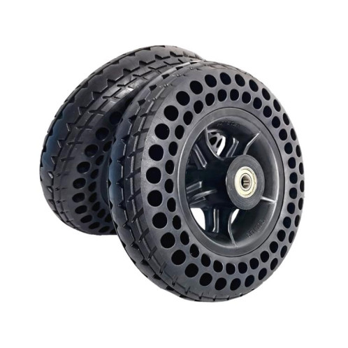 Roues avant de fauteuil roulant électrique 7 x 2 7 pouces, pneus pleins en nid d'abeille sans pneumatique, ensemble complet de roues SH700170-05